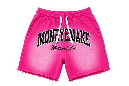 Money2Make Motion Club Sunfade Shorts – Black & Pink