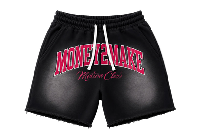 Money2Make Motion Club Sunfade Shorts – Black & Pink